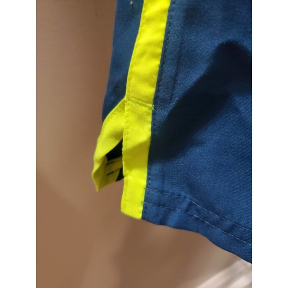 Nike Men's Blue 100% Polyester Pull On Swim Trunk Logo Print Shorts Size 2XLT - Picture 3 of 12